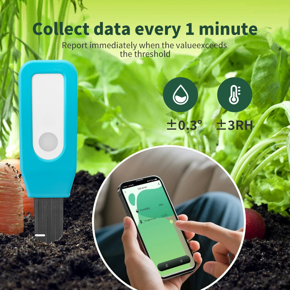 smart bluetooth soil moisture & temperature sensor for plants Smart Bluetooth Soil Moisture & Temperature Sensor for Plants 4