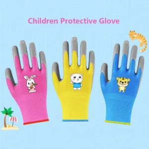 Kids Waterproof Gardening Gloves with Non-Slip Animal Pattern Design 1