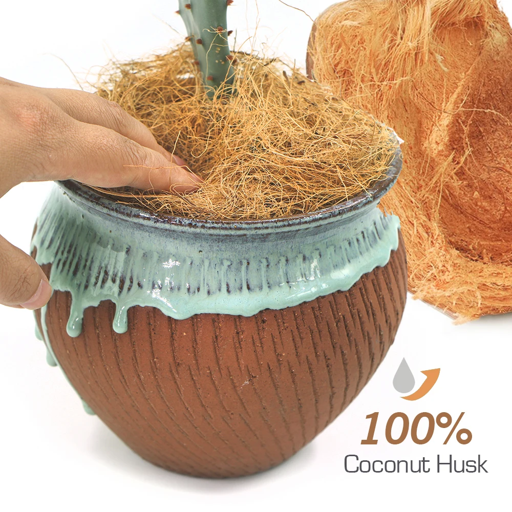 natural coconut husk fiber for plants, reptile bedding & bird nests Natural Coconut Husk Fiber for Plants, Reptile Bedding & Bird Nests 4