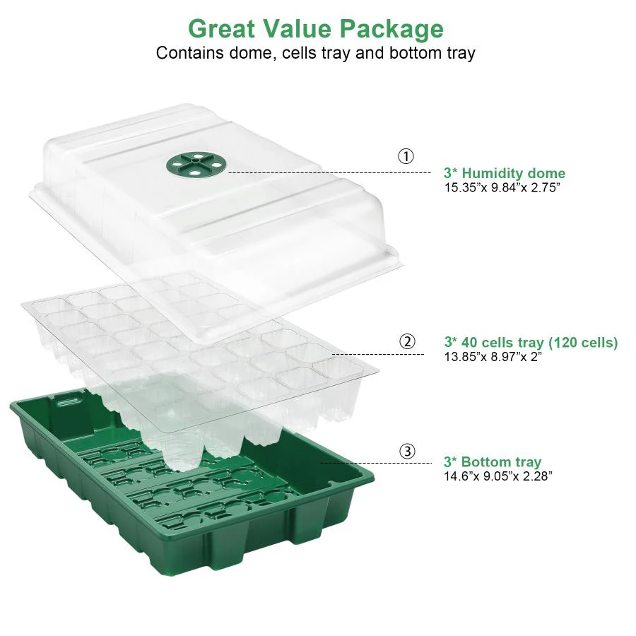 mini greenhouse seed growing tray, 3 pcs seed tray Mini Greenhouse Seed Growing Tray, 3 pcs Seed Tray 6