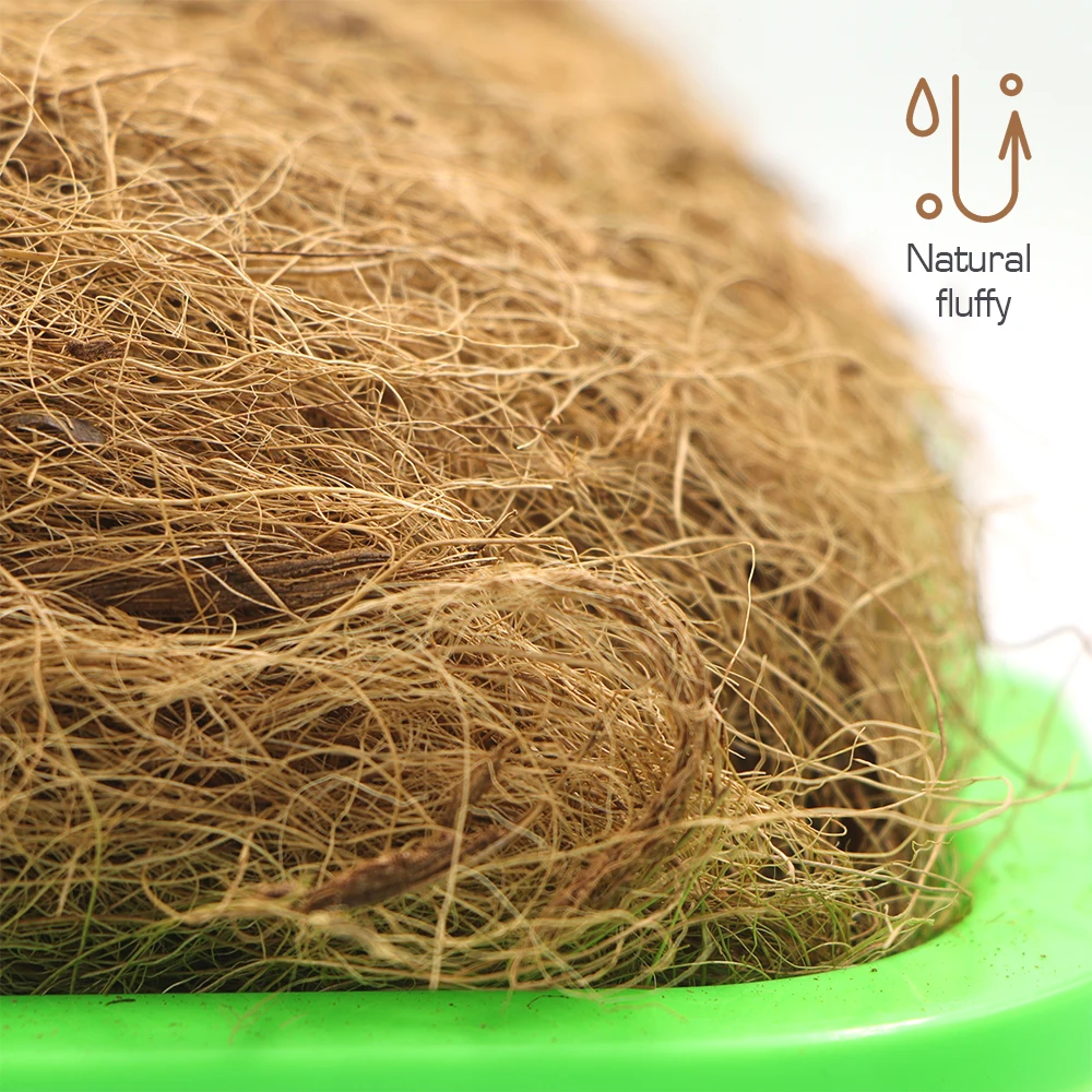 natural coconut husk fiber for plants, reptile bedding & bird nests Natural Coconut Husk Fiber for Plants, Reptile Bedding & Bird Nests 3