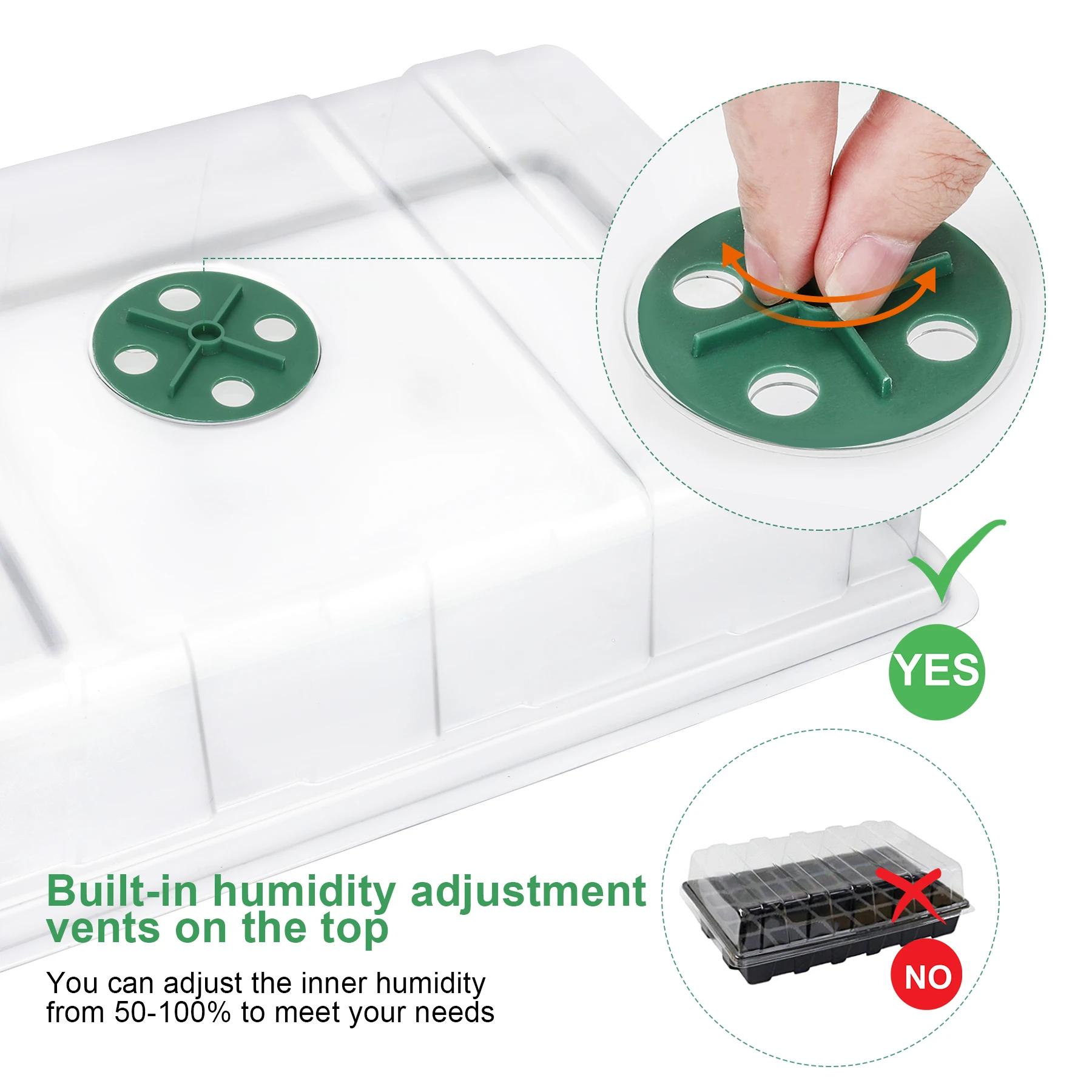 mini greenhouse seed growing tray, 3 pcs seed tray Mini Greenhouse Seed Growing Tray, 3 pcs Seed Tray 5