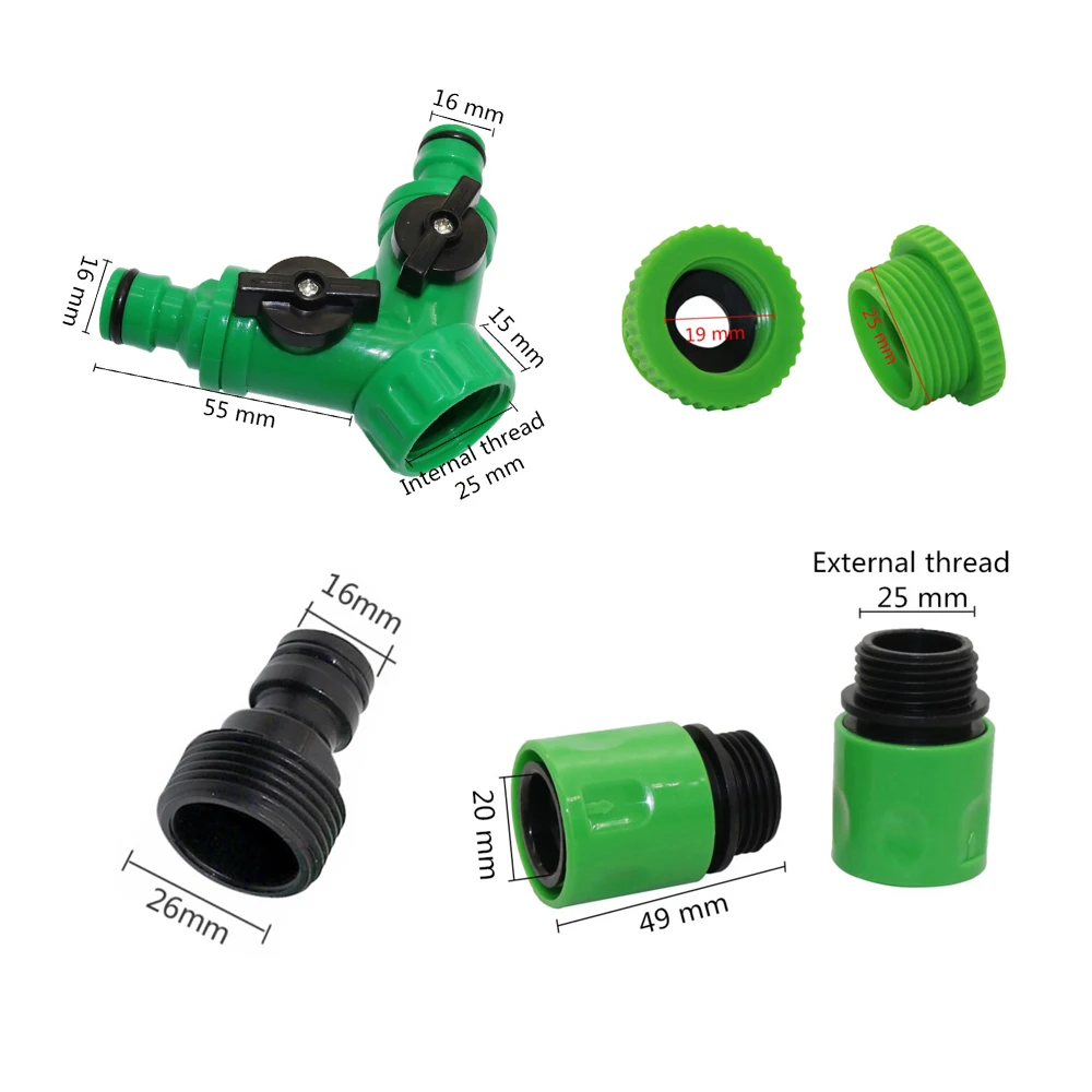 2 way garden tap water splitter 1/2 2-Way Garden Tap Water Splitter 1/2 2