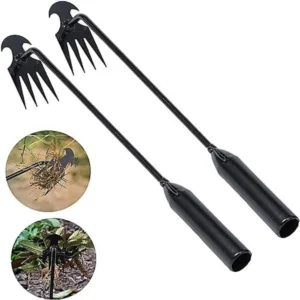 4-Teeth Manganese Steel Garden Weeder Tool with Handle 1