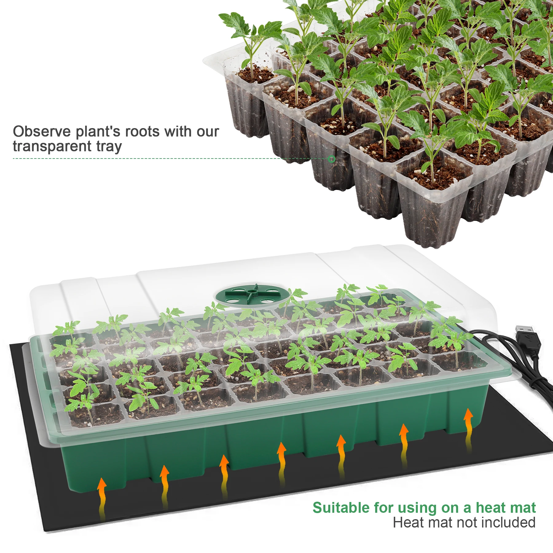mini greenhouse seed growing tray, 3 pcs seed tray Mini Greenhouse Seed Growing Tray, 3 pcs Seed Tray 3